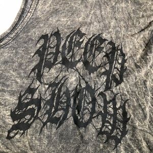 Peepshow cropped sleeveless hoodie